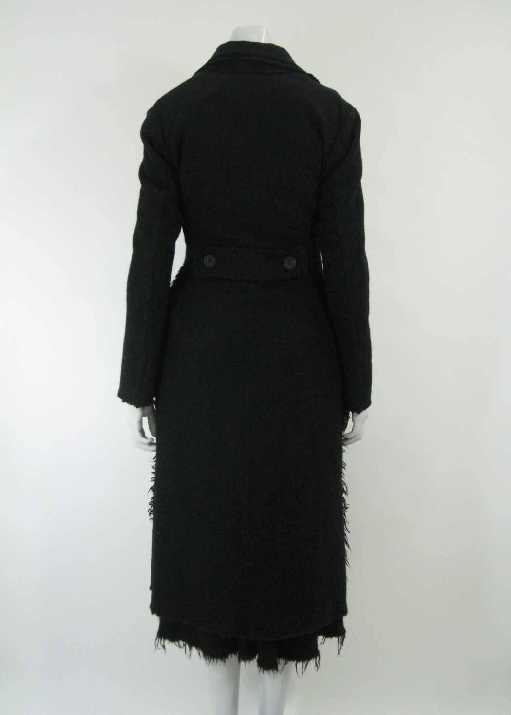 Junya Watanabe for Comme des Garcons 2003 Frayed Hem Coat & Dress For Sale 1