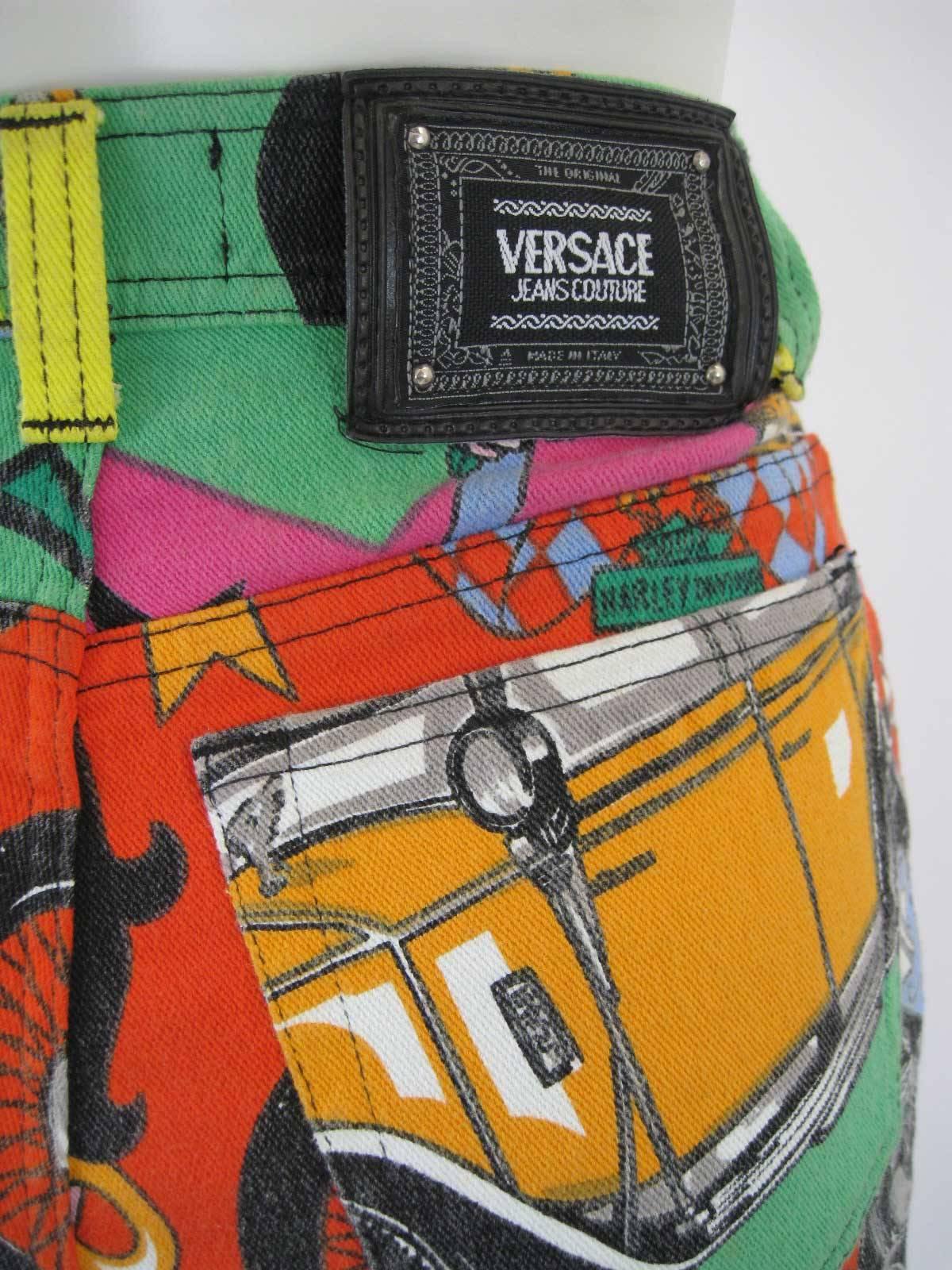 Women's Versace Jeans Couture Cartoon Betty Boop Harley Novelty Logo Skinny Jeans