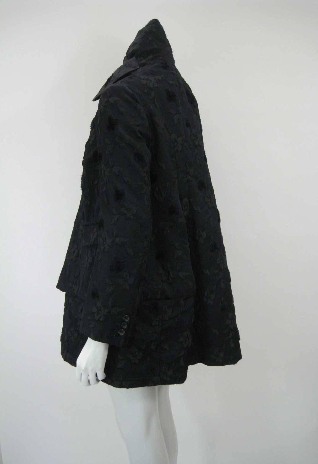 black brocade coat