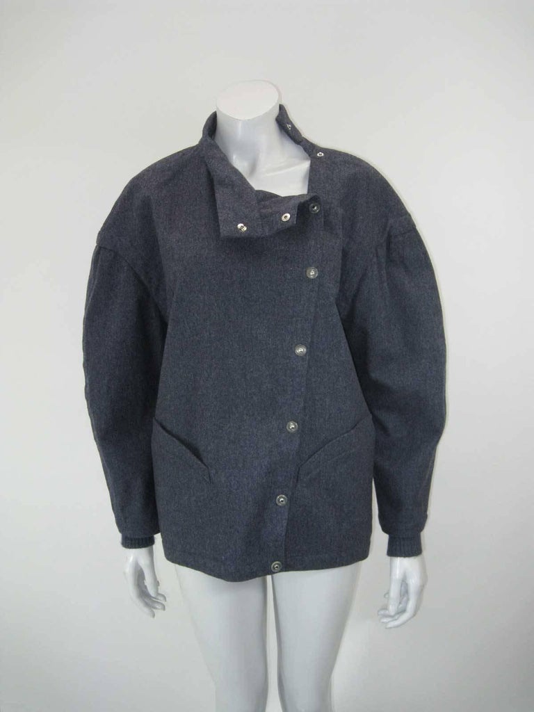 Thierry Mugler Wool Asymmetrical Jacket For Sale at 1stdibs