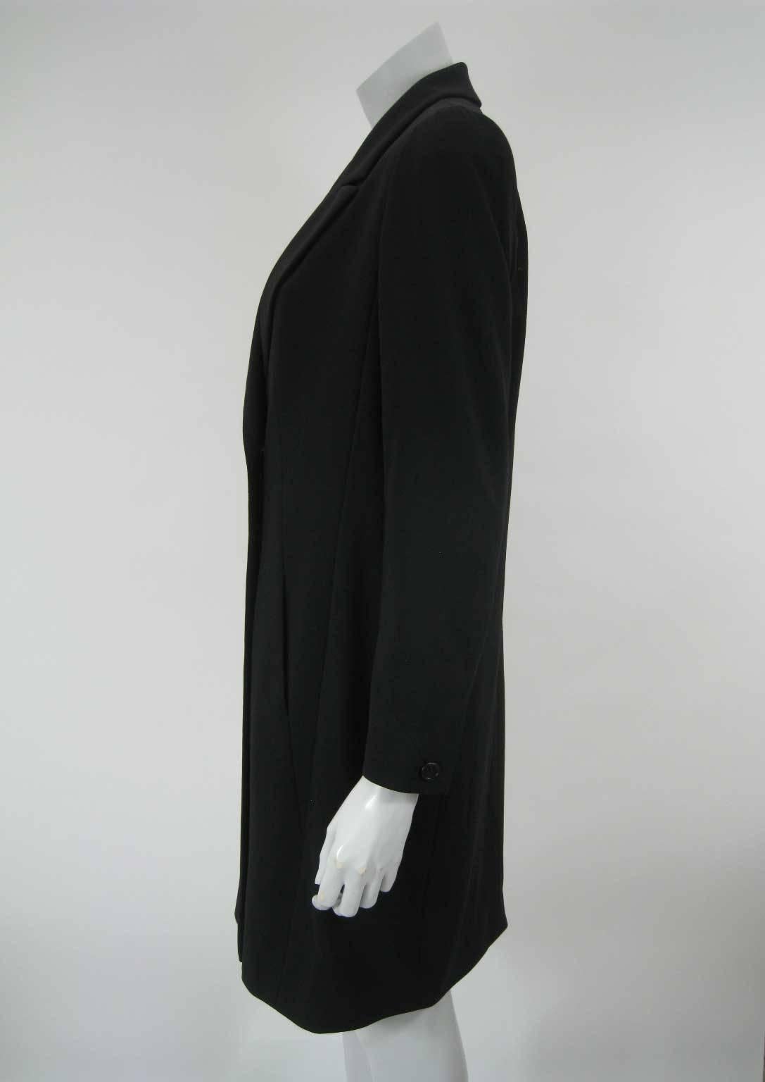 Chanel Boutique Black Long Double Breasted Evening Jacket. 1