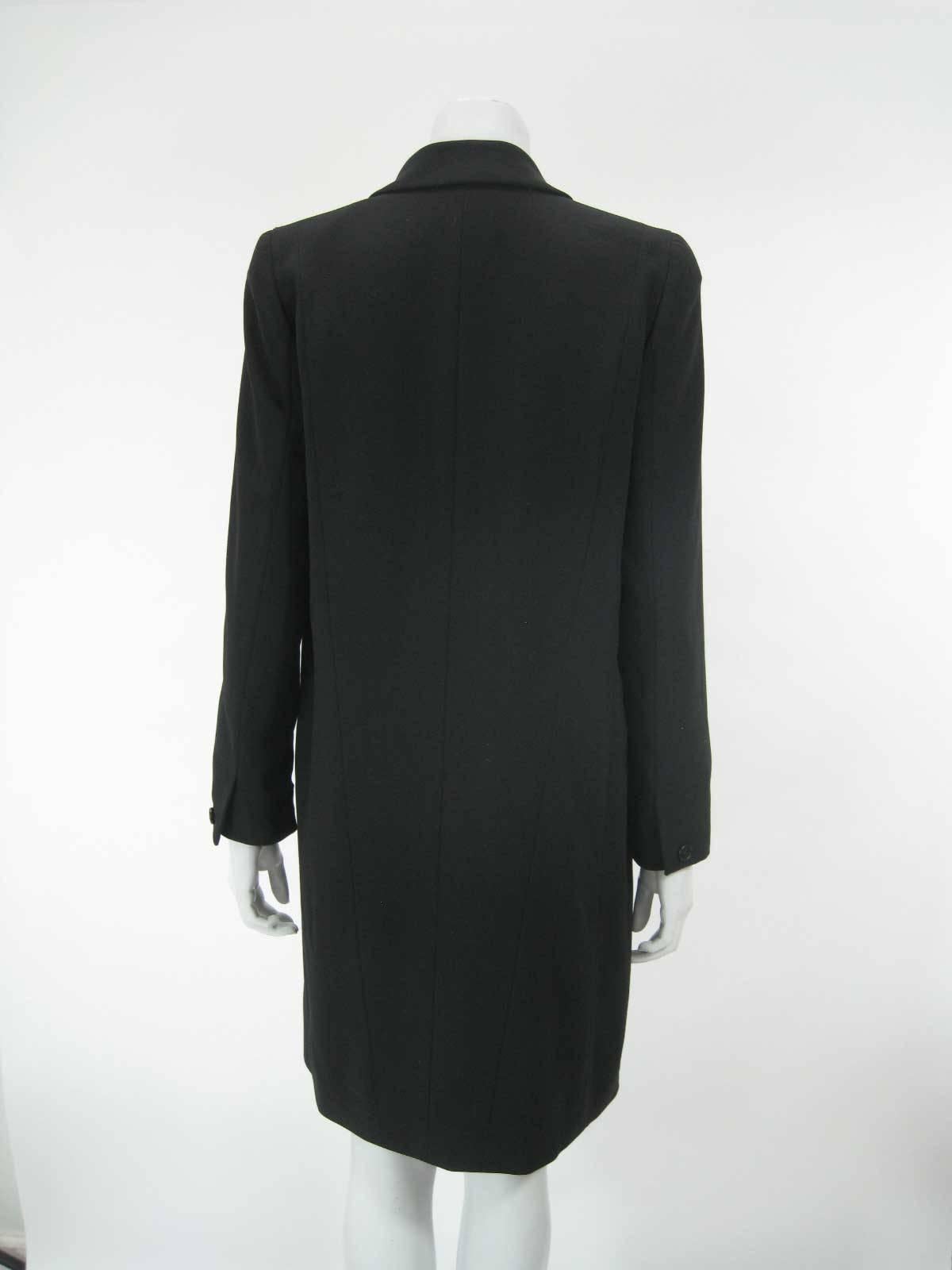 Chanel Boutique Black Long Double Breasted Evening Jacket. 2