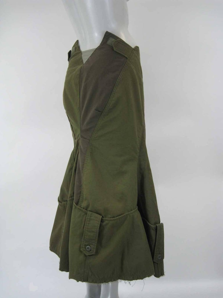 Junya Watanabe Commes des Garcons 2006 Deconstructed Military Skirt at 1stDibs | comme des