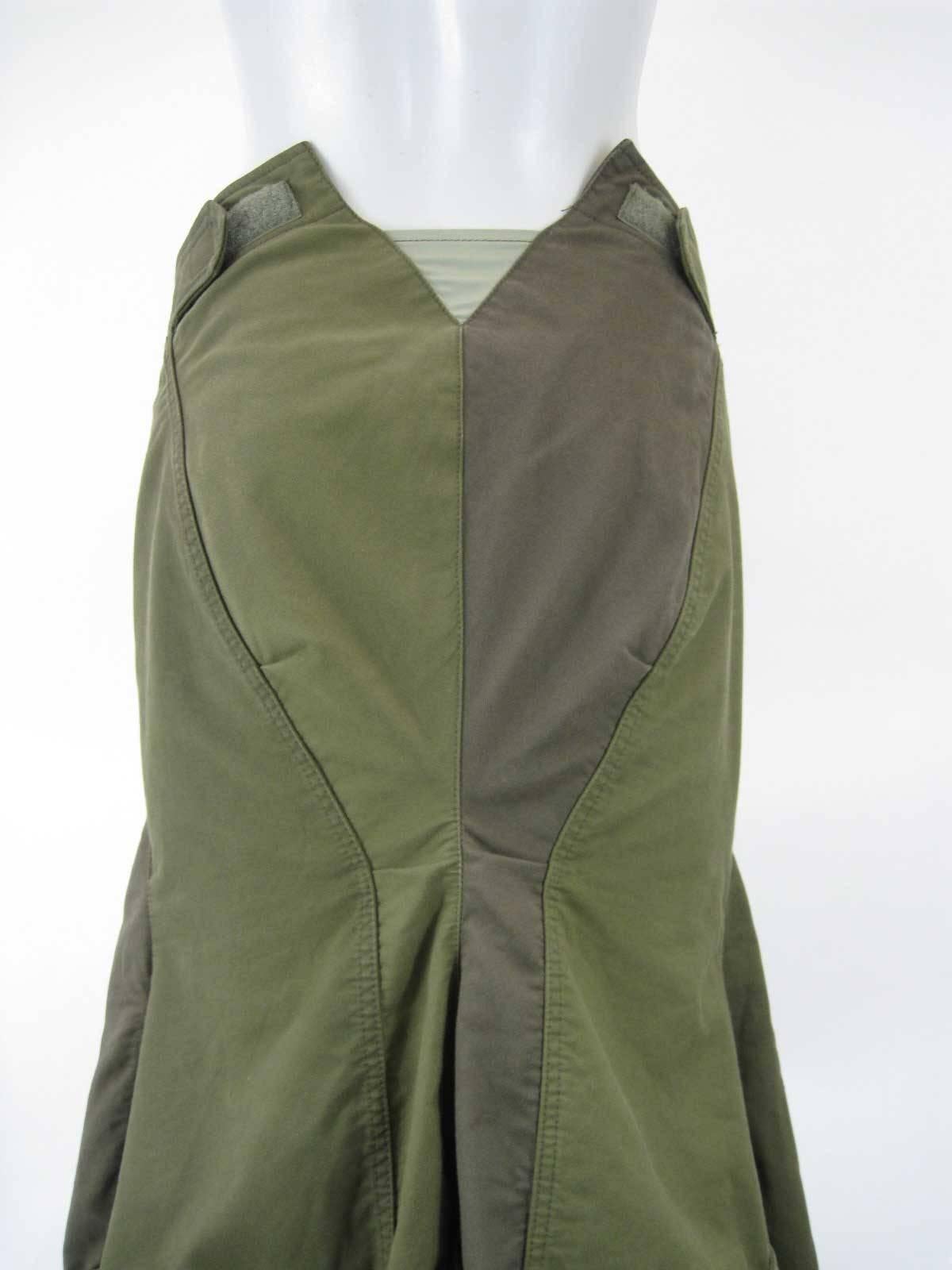Black Junya Watanabe Commes des Garcons 2006 Deconstructed Military Skirt