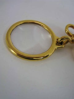 1993 Chanel Long Chain Necklace Magnifying Glass