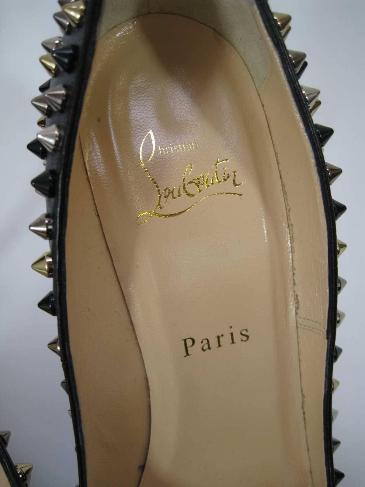 Black Christian Louboutin Pigalle Spikes Studded High Heels 