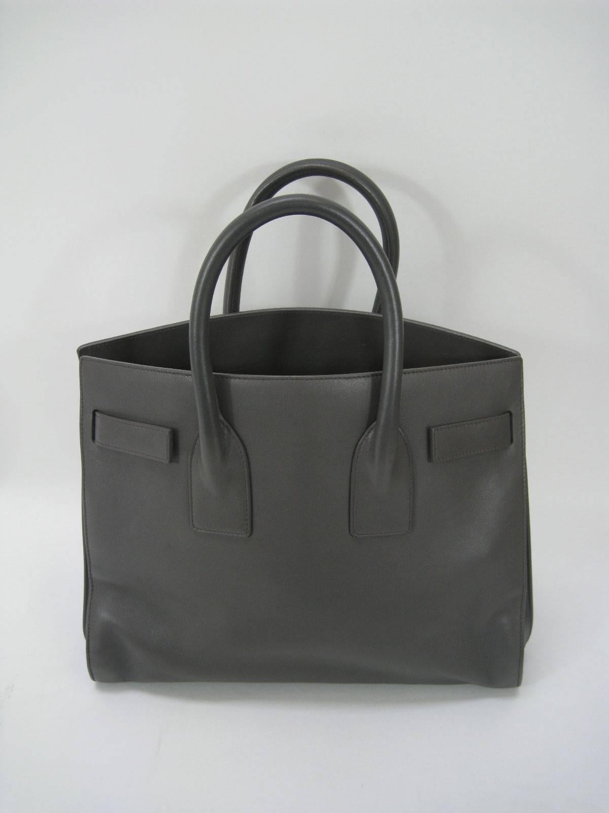 gray leather handbags