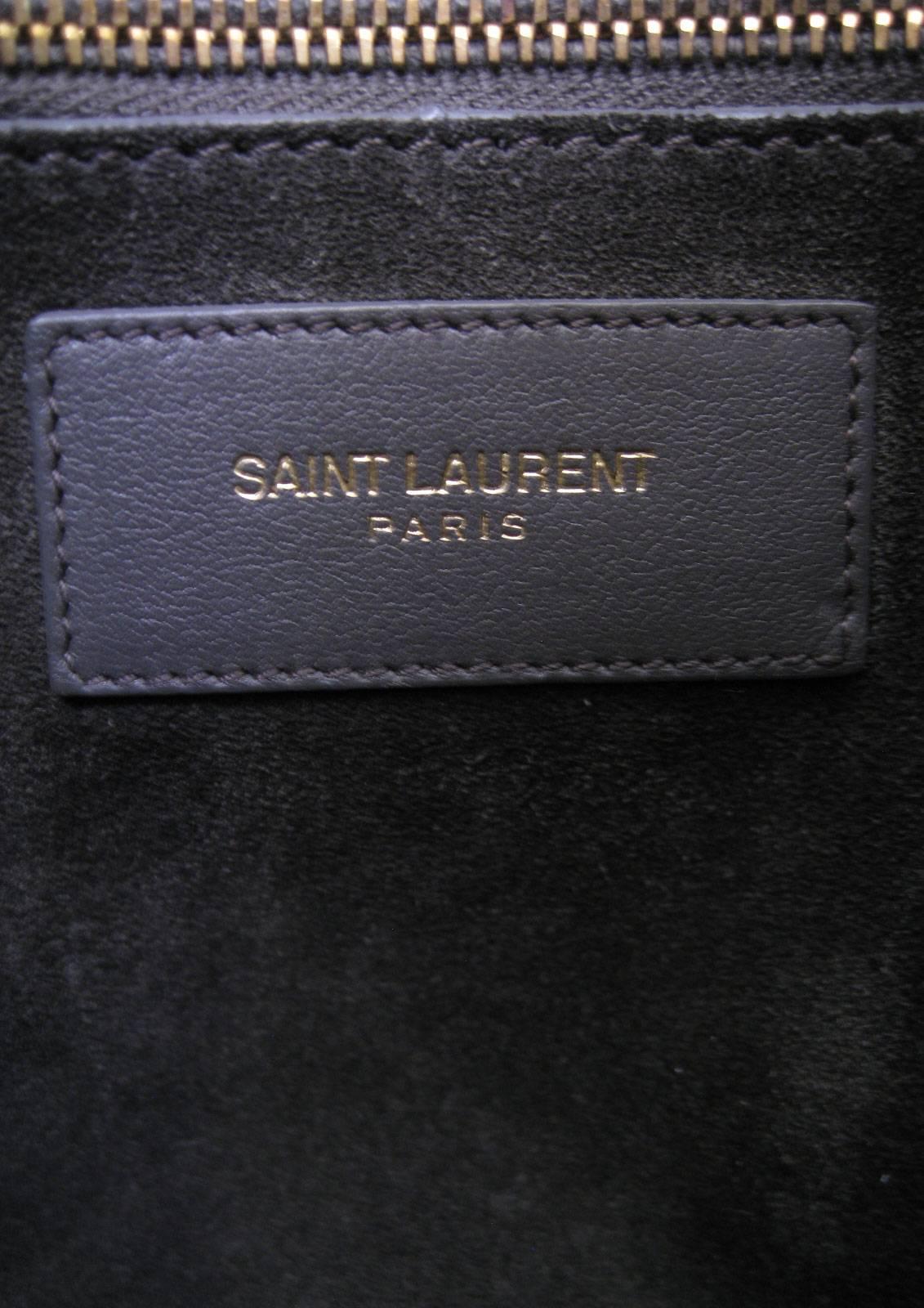 Saint Laurent Baby Sac De Jour Gray Leather Handbag Purse  For Sale 1