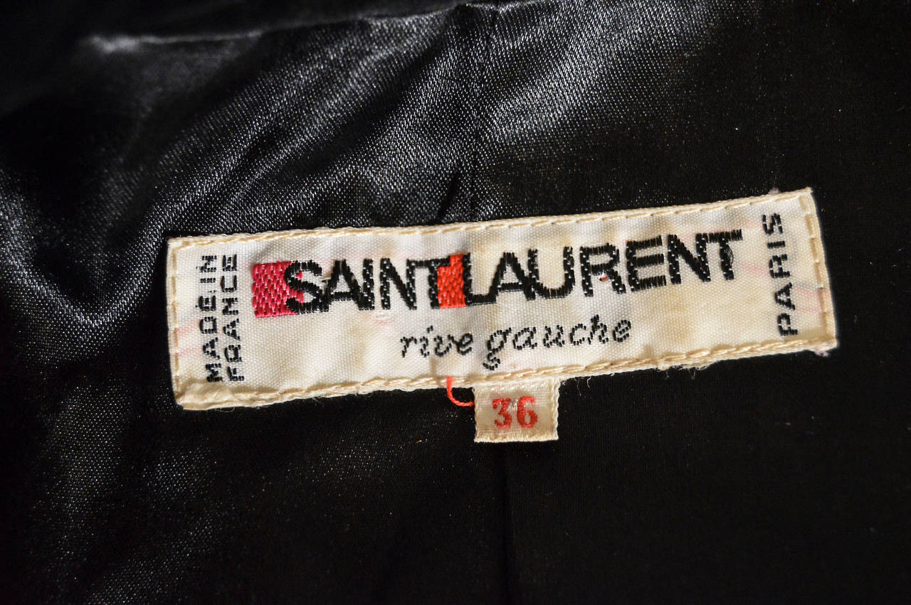 Vintage Yves Saint Laurent “Rive Gauche” Wine Velvet Jacket 2