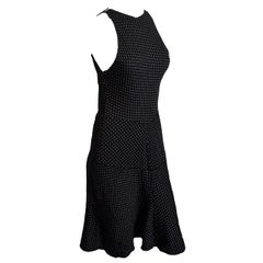 Retro Alaia Polka Dot Body-Con Dress in Black