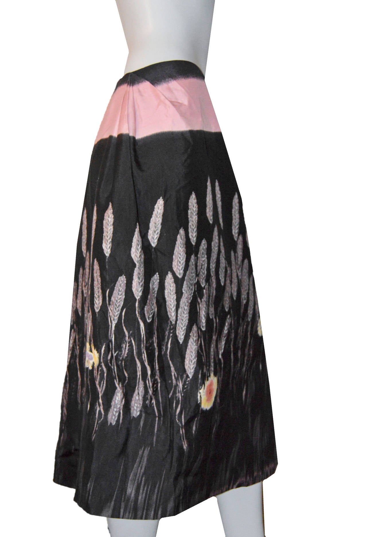 Black Prada 2 Piece Printed Skirt & Top Set
