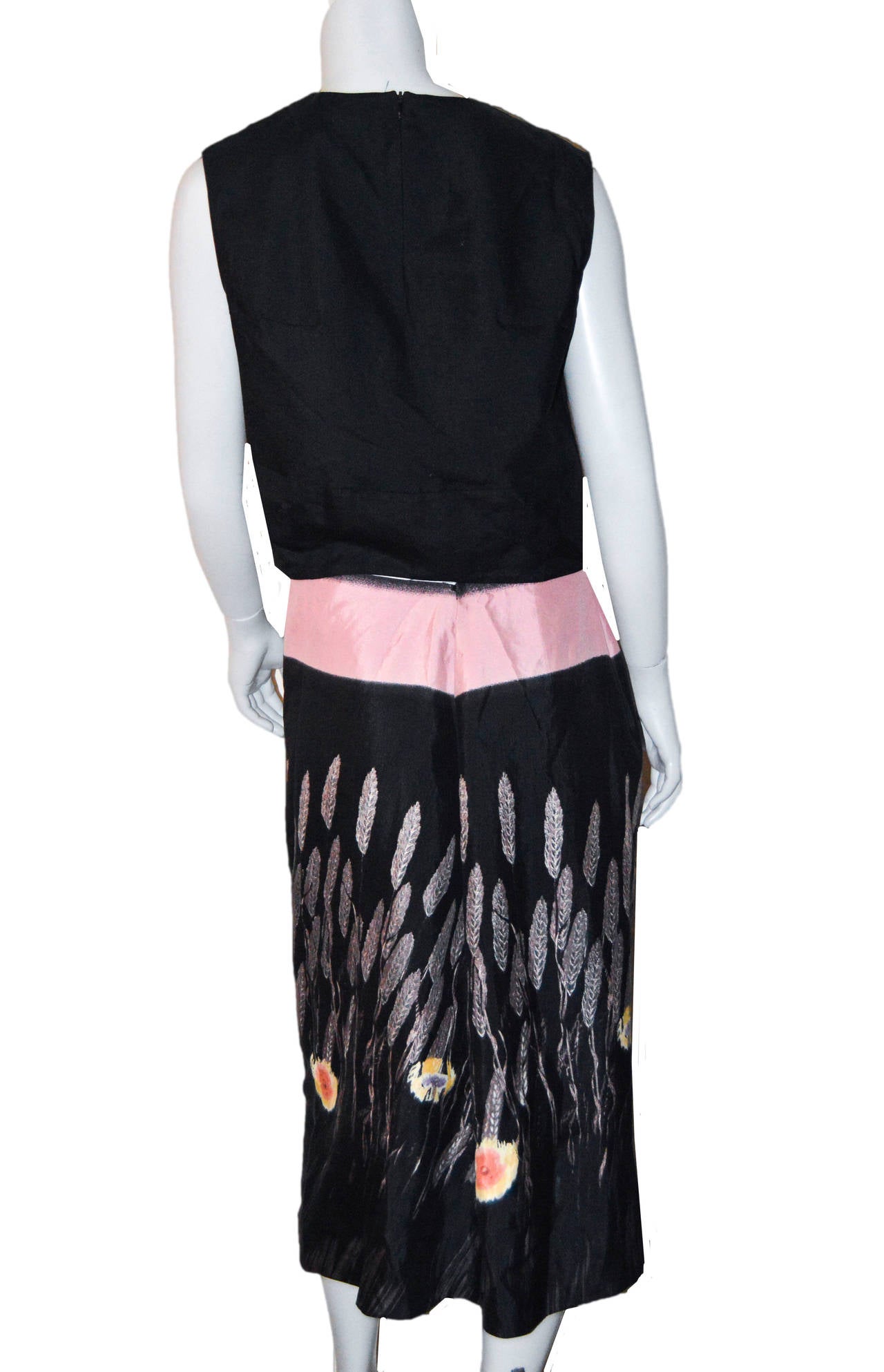 Prada 2 Piece Printed Skirt & Top Set 1