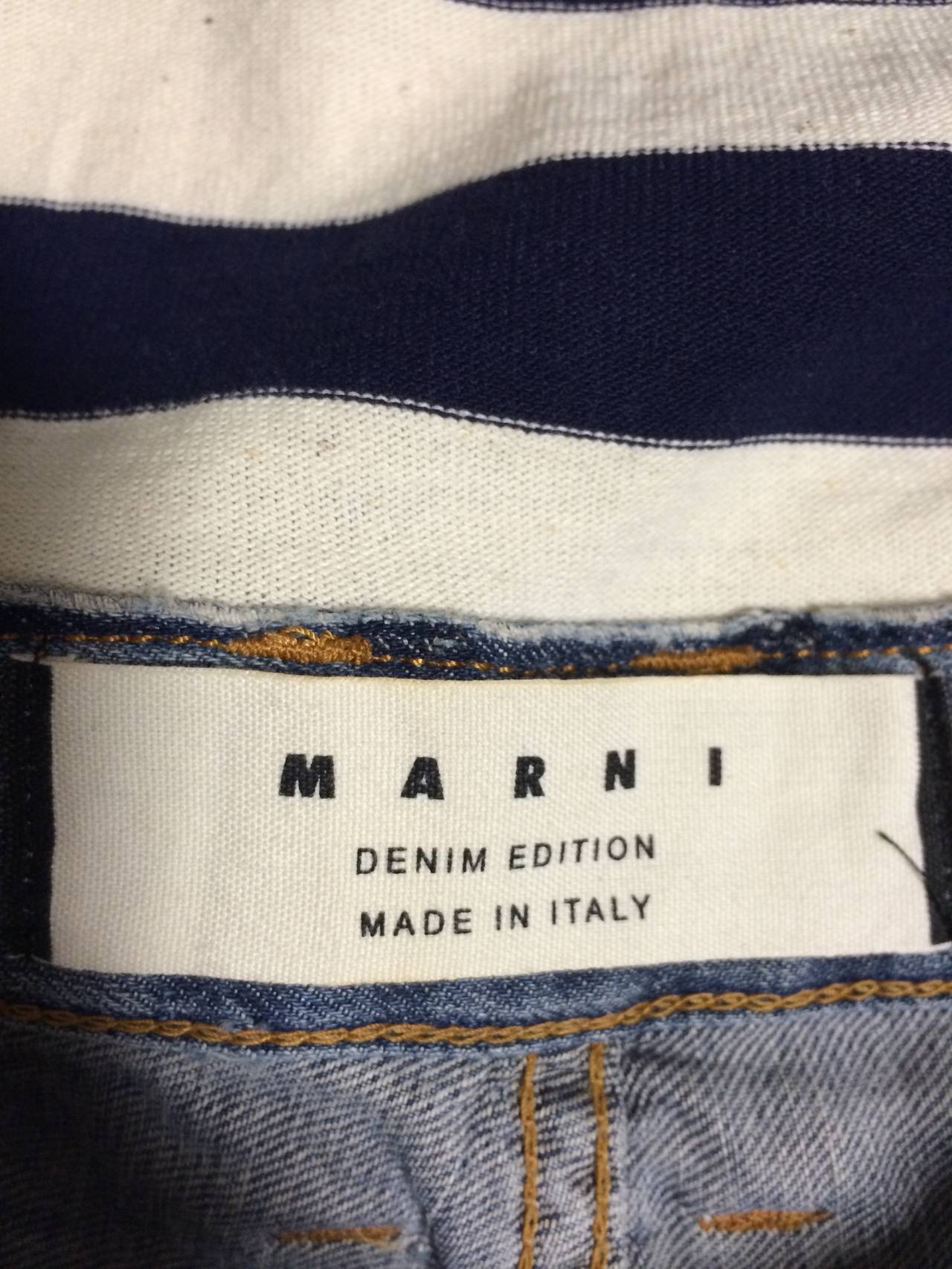 Women's Marni Denim Edition Striped Short Playsuit