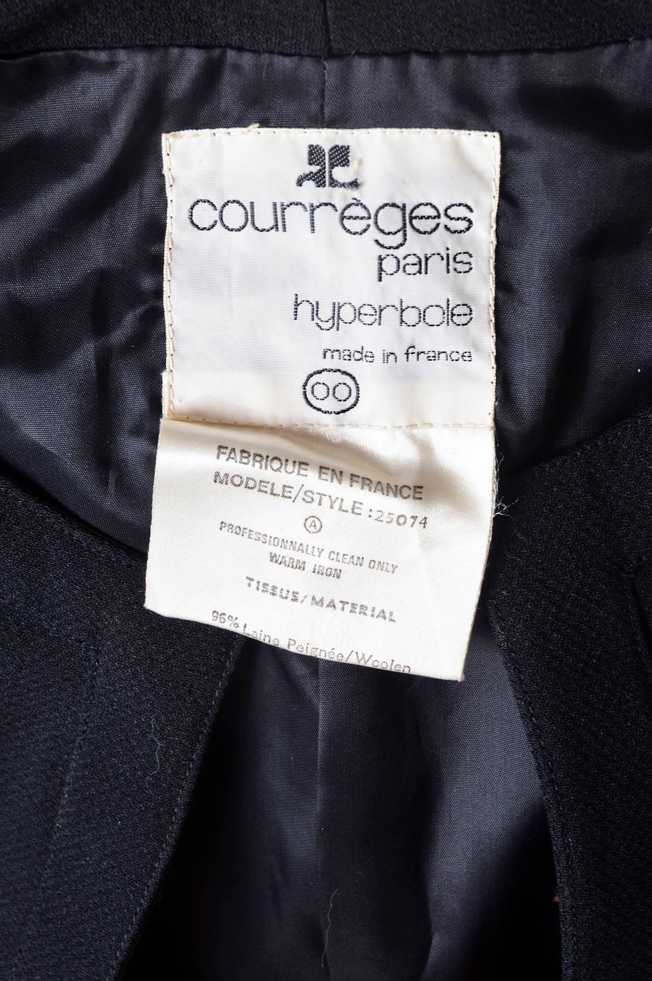 Courreges Hyperbole Classic Black Dress For Sale at 1stDibs