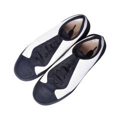 Chanel Black and Off-White Athletic Shoes Size 38