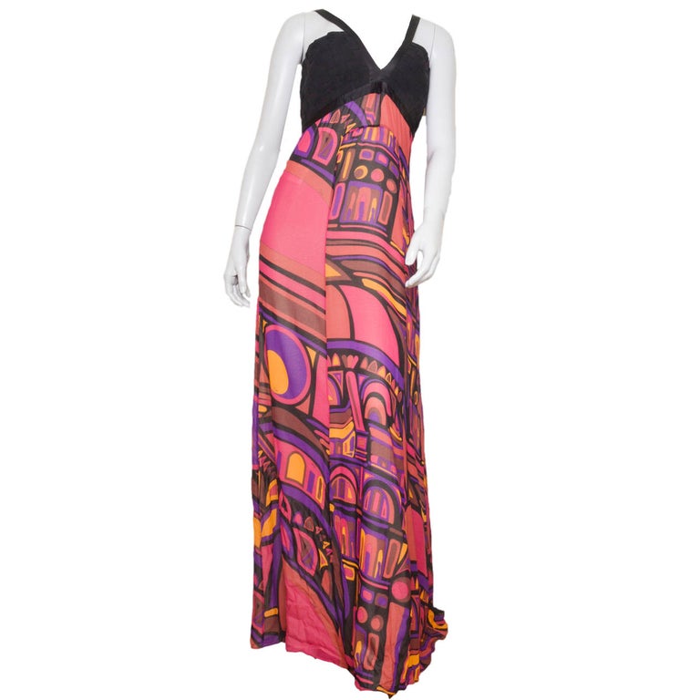 Emilio Pucci Silk Crepe Gown at 1stDibs | pucci gown, emilio pucci gown ...