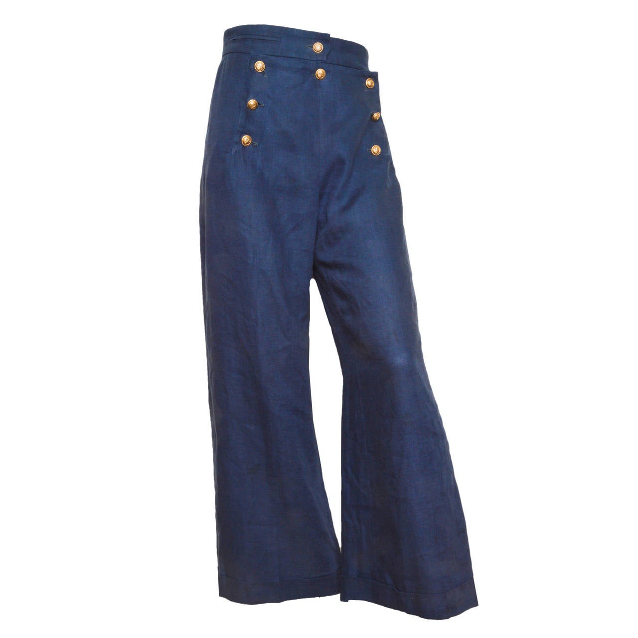 Moschino Couture! “Cruise Me Baby” Navy Sailor Pants at 1stDibs