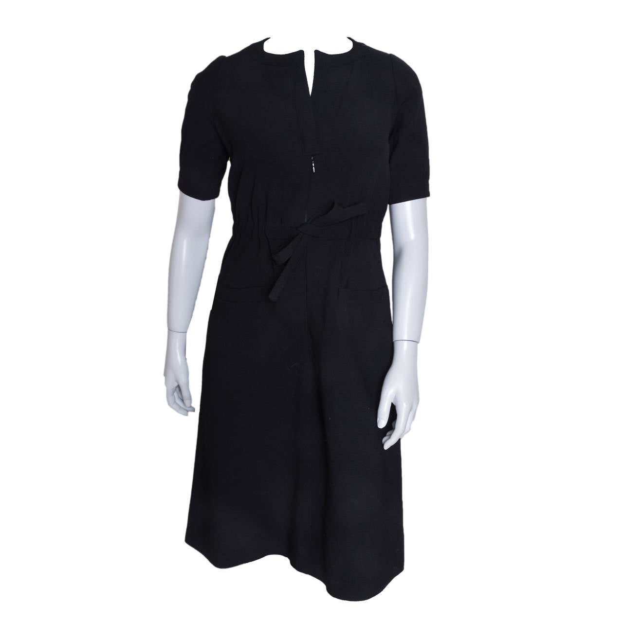 Courreges Hyperbole Classic Black Dress For Sale