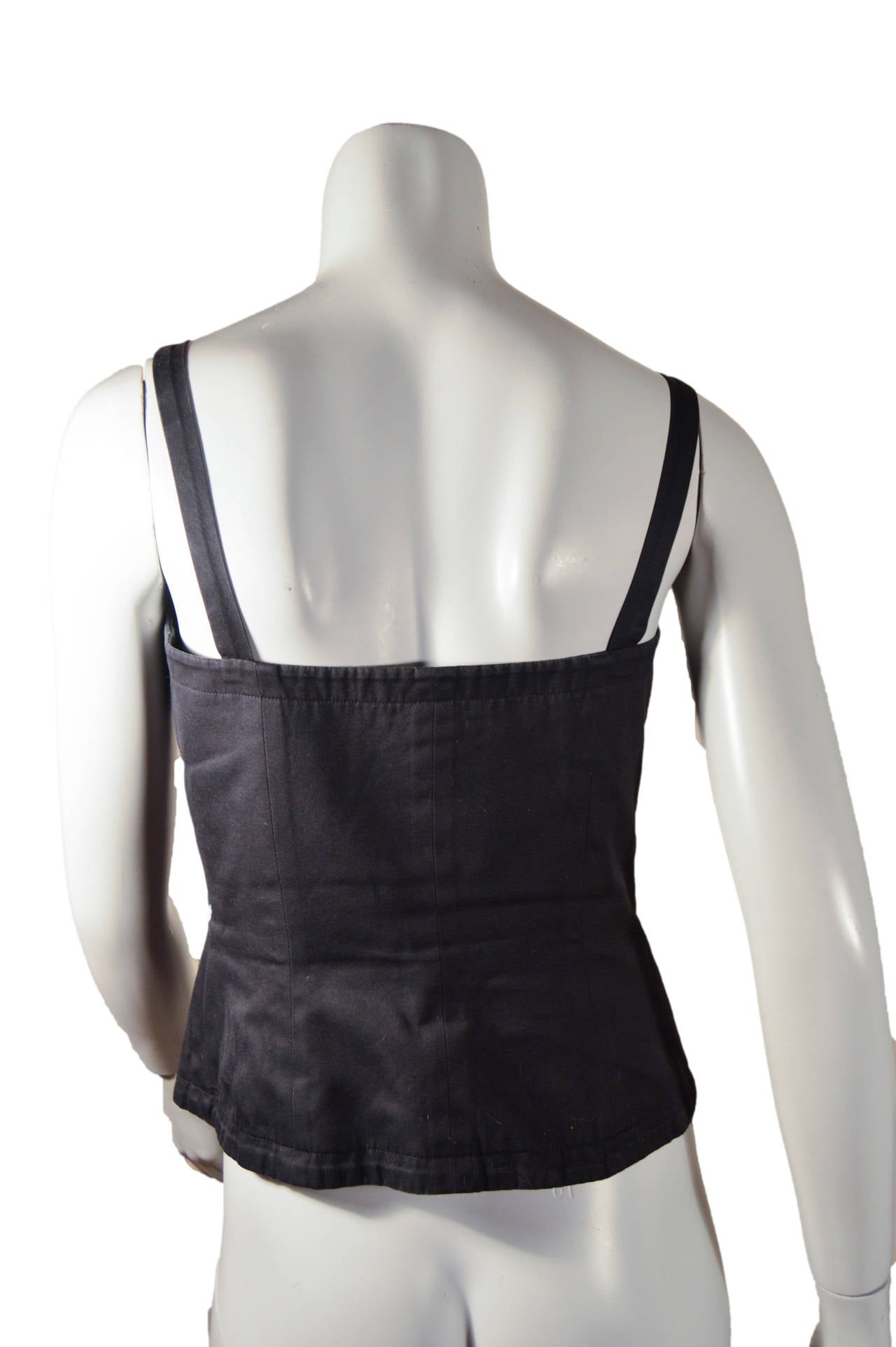 Yves Saint Laurent Rive Gauche Lace Up Corset In Excellent Condition In Oakland, CA