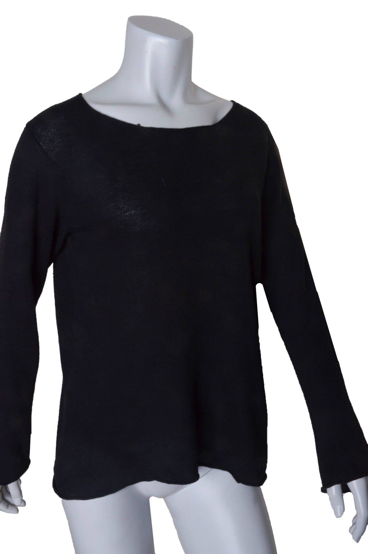 Comme Des Garcons Lightweight Black Sweater 1