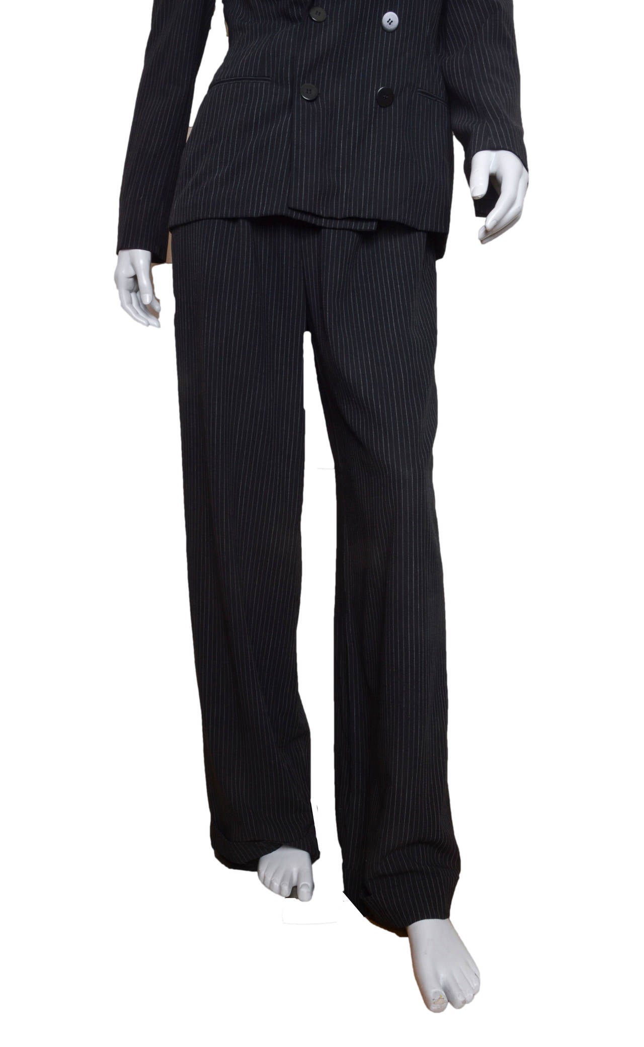 Ralph Lauren Collection Purple Label Pinstriped Pant Suit 2
