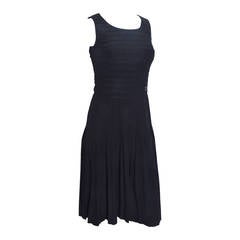 Chanel Black Silk Dress with Quilted Bodice 11