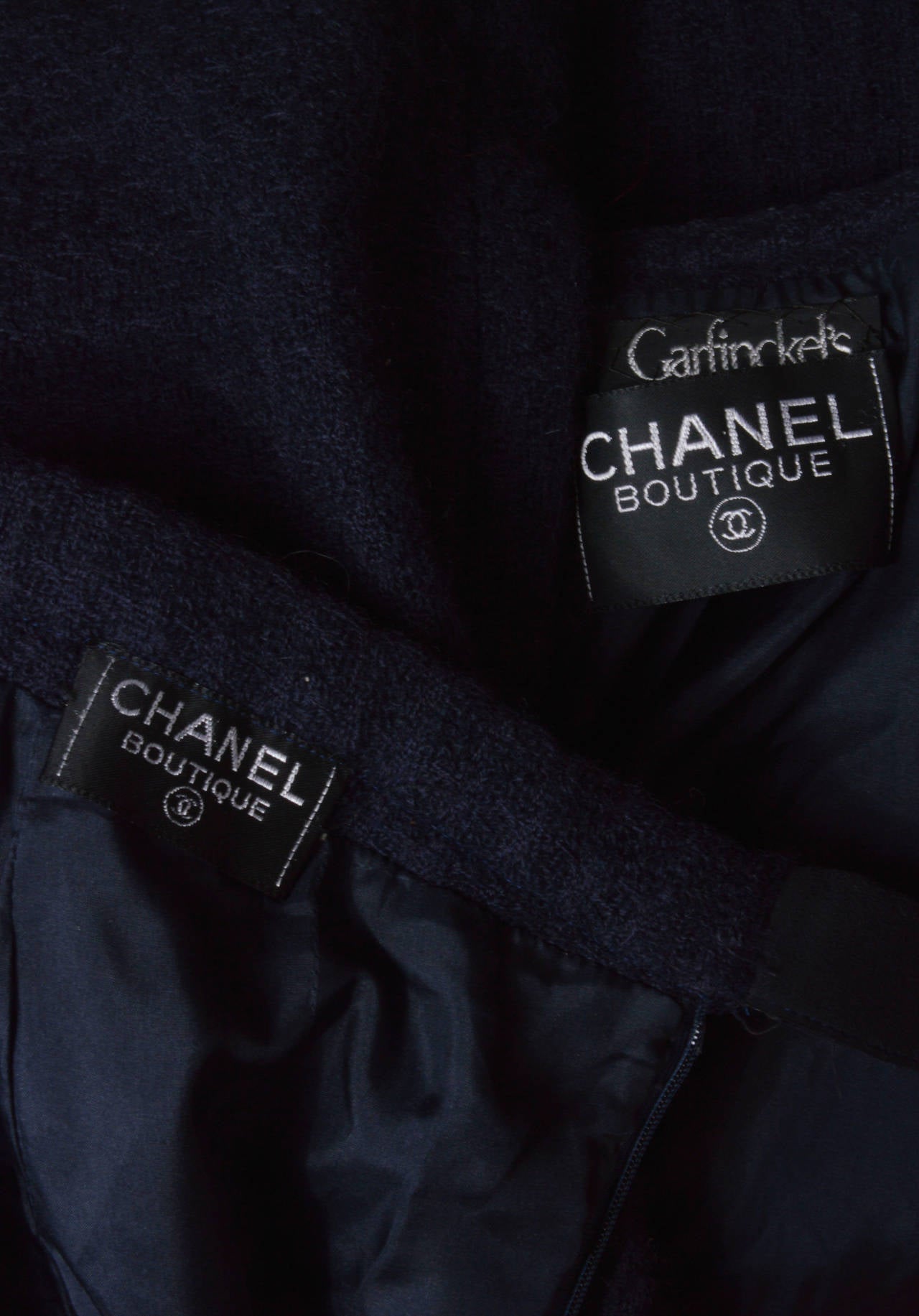 Chanel Navy Blue Boucle Suit 2