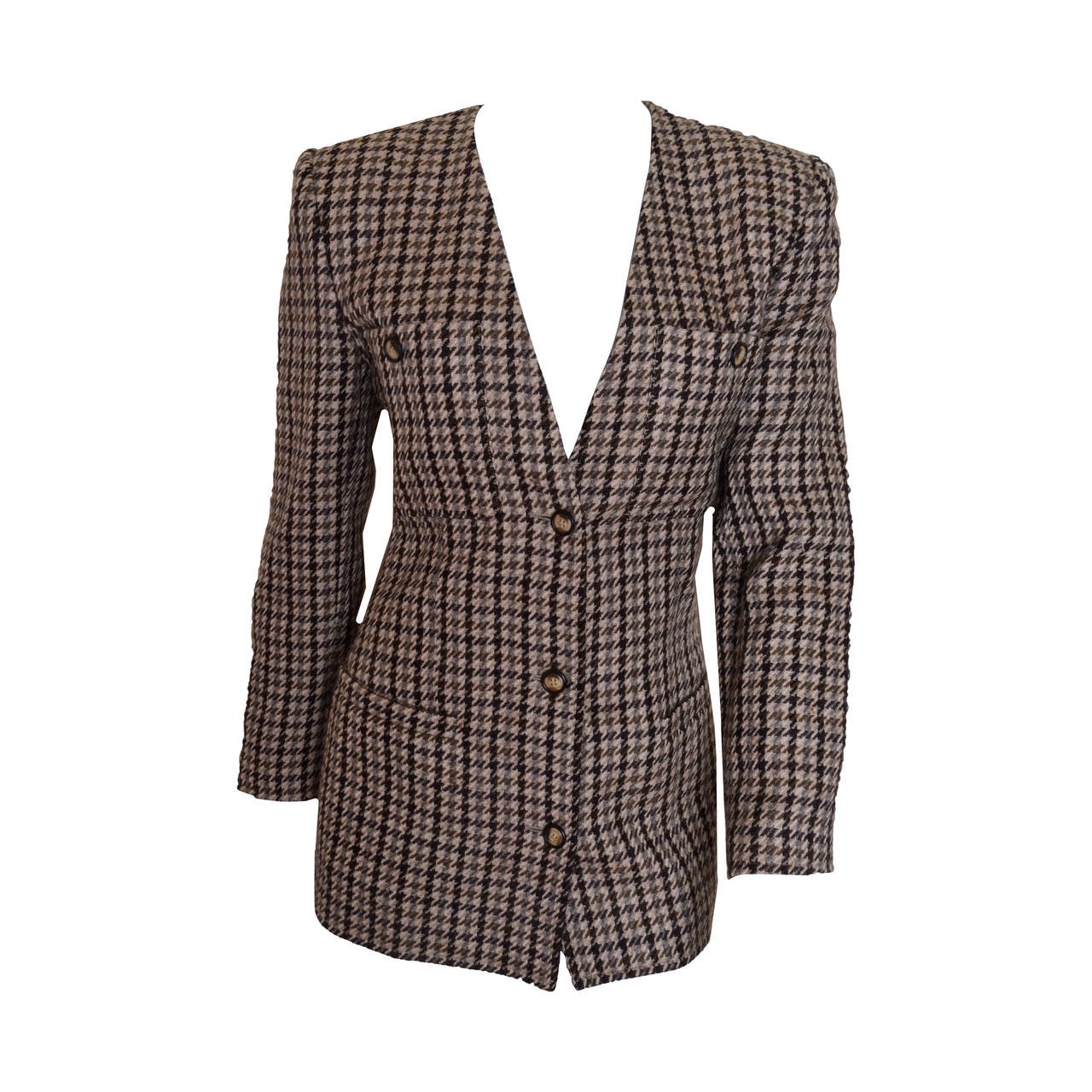 Gucci Fitted Wool Tweed Blazer