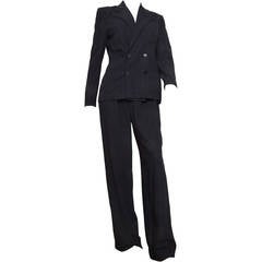 Ralph Lauren Collection Purple Label Pinstriped Pant Suit