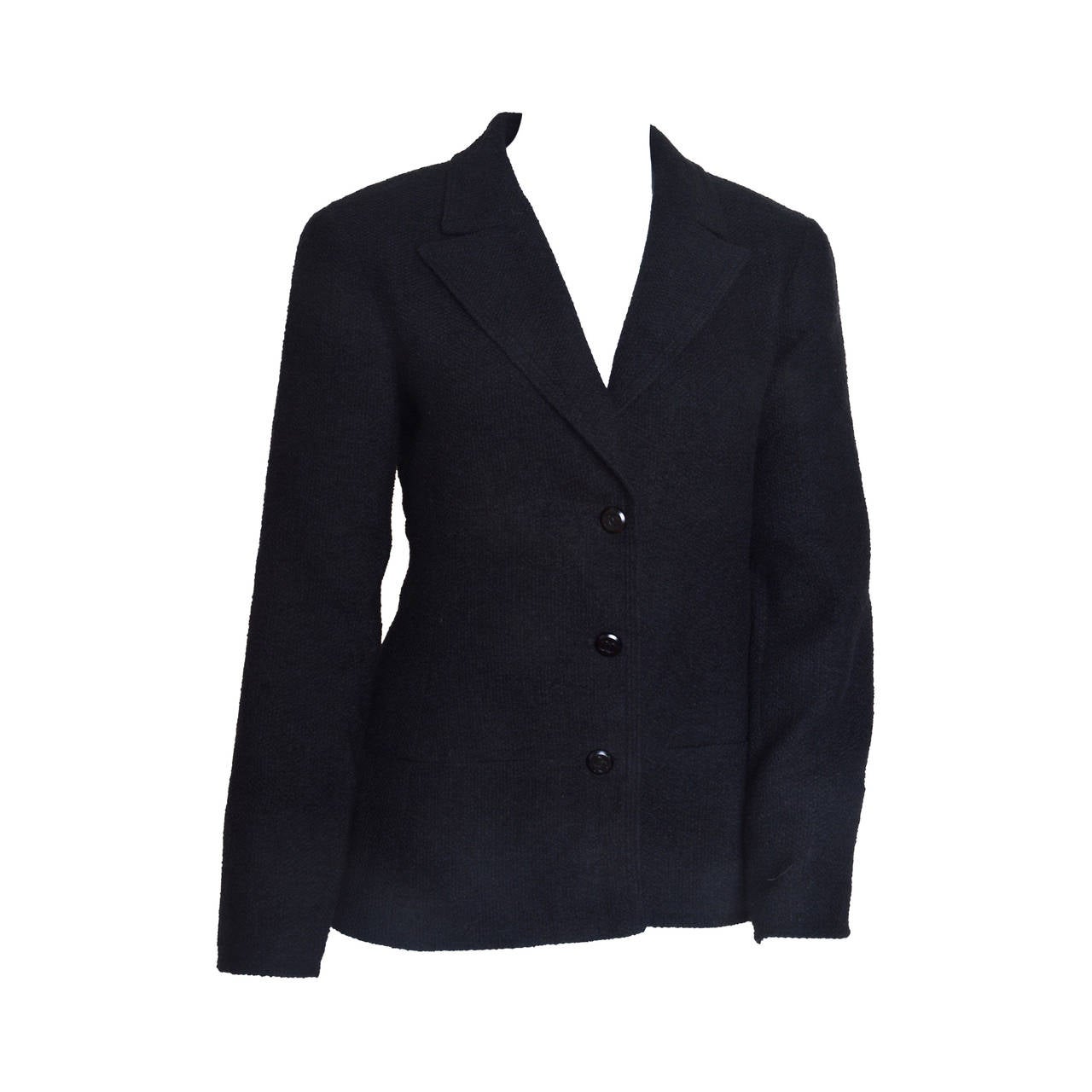 Chanel Black Boucle Blazer