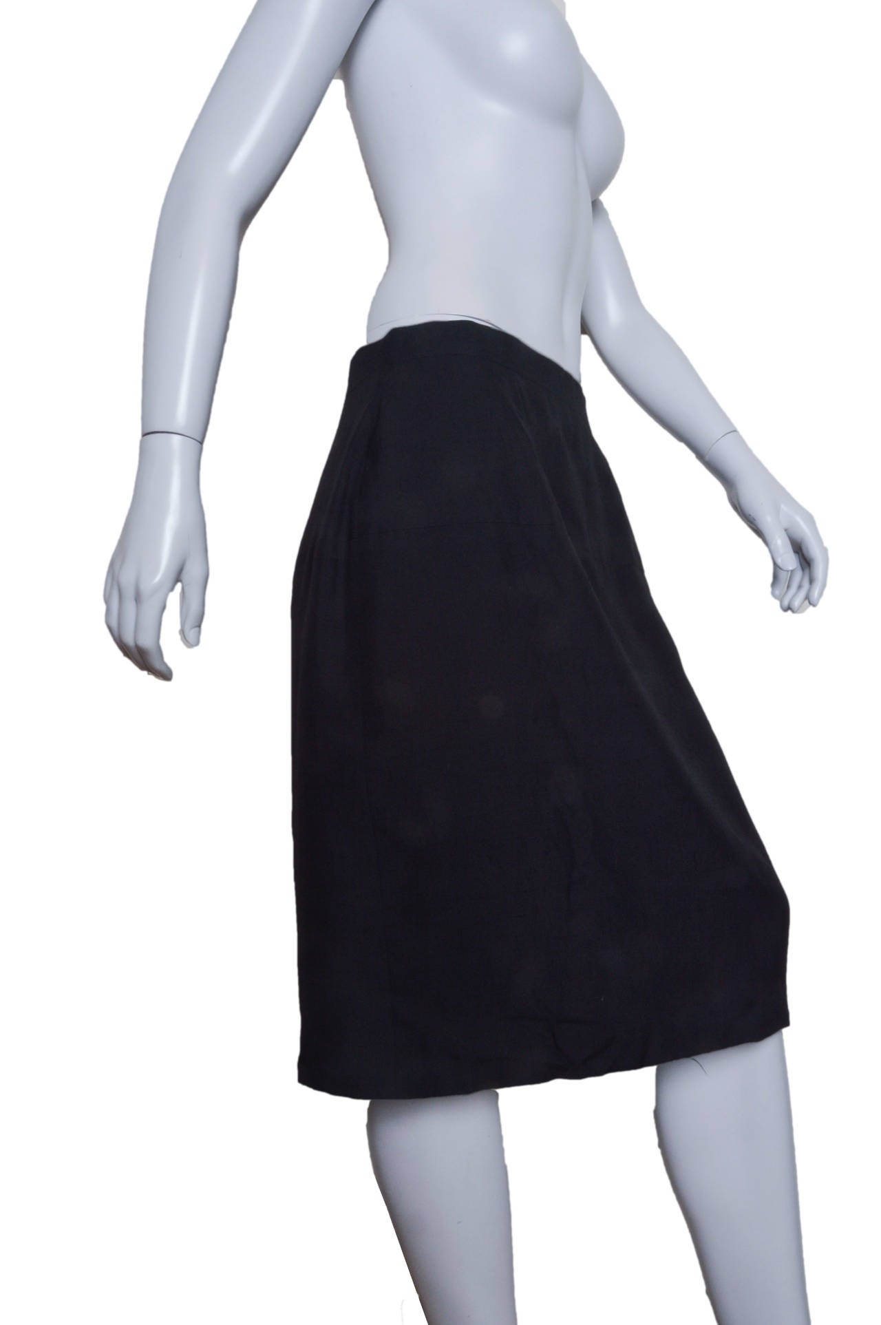 Chanel Black Wool Boucle Skirt For Sale at 1stDibs | chanel black skirt ...