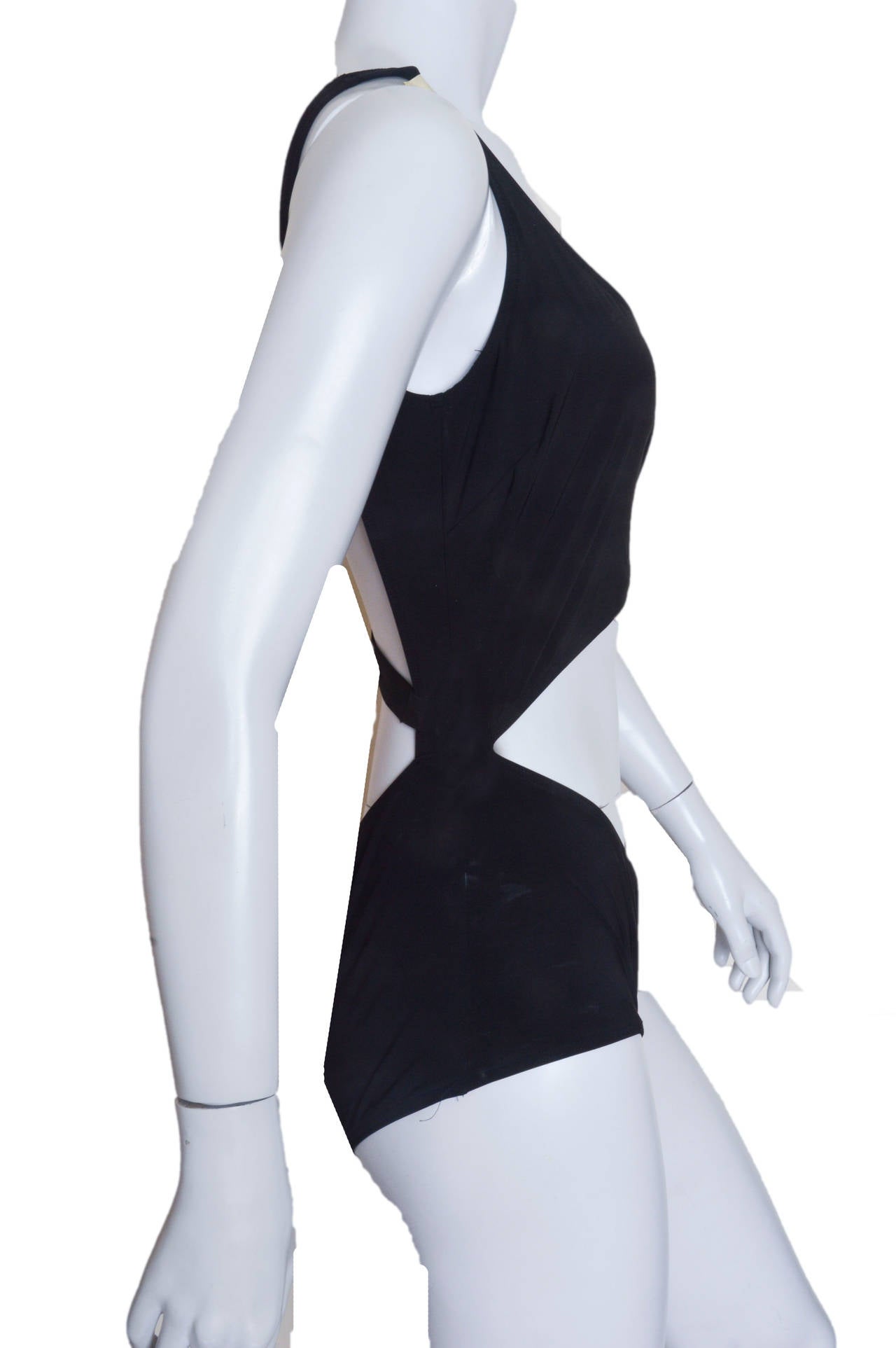 Women's Gucci 2011 Black Cutout One-Shoulder Swim Suit