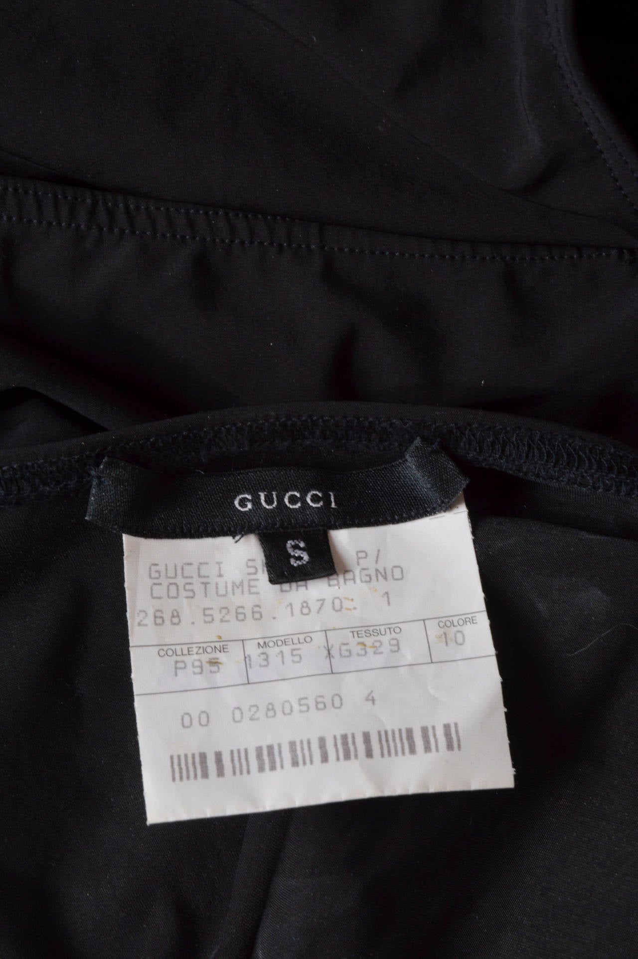 Gucci 2011 Black Cutout One-Shoulder Swim Suit 2