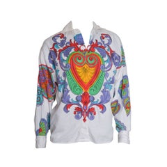 Versace Versus Scarf Print Hearts Blouse