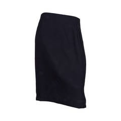 Chanel Black Wool Boucle Skirt 5