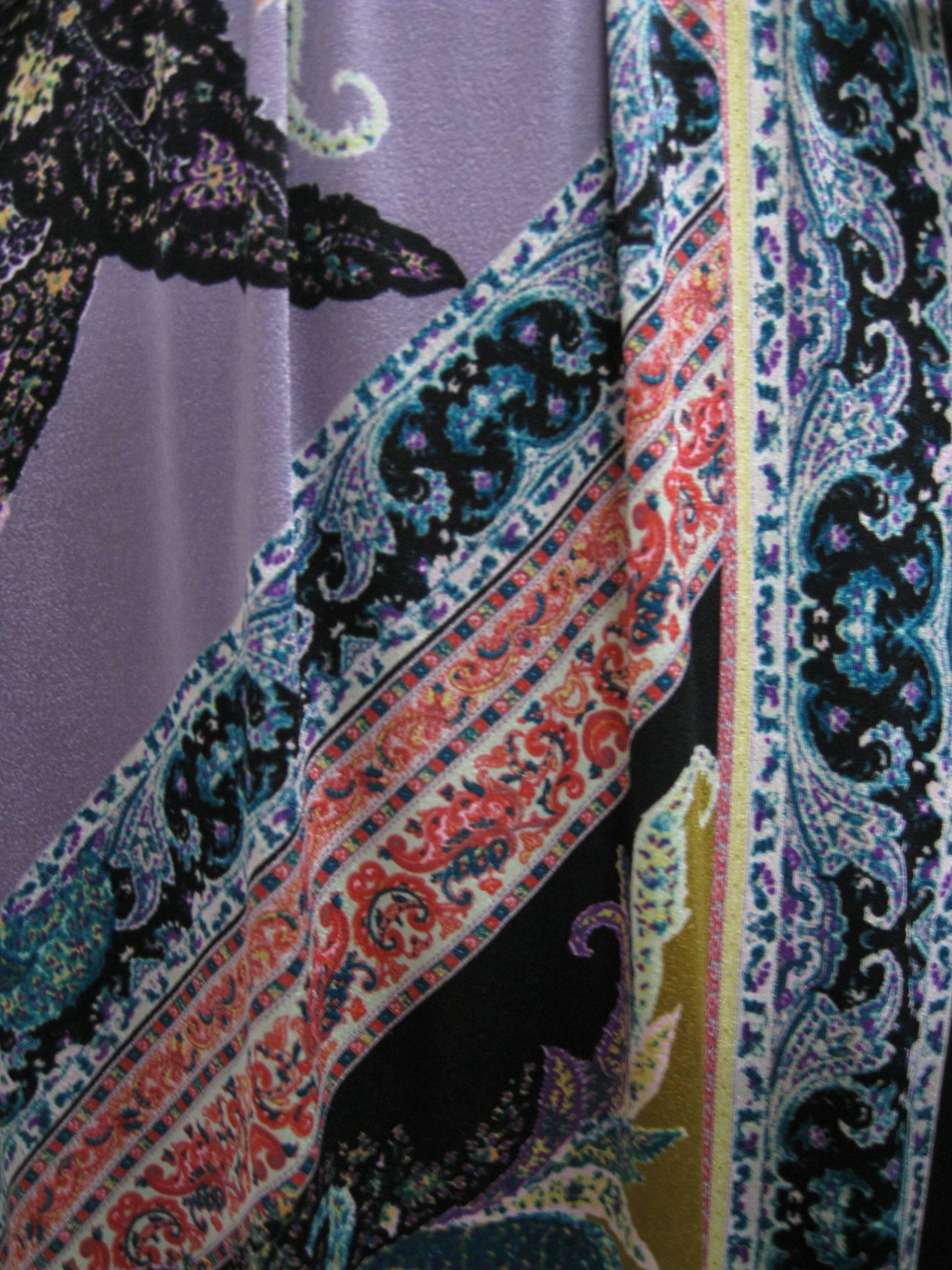 Women's Etro Empire Waist Graphic Print Sleeveless Dress