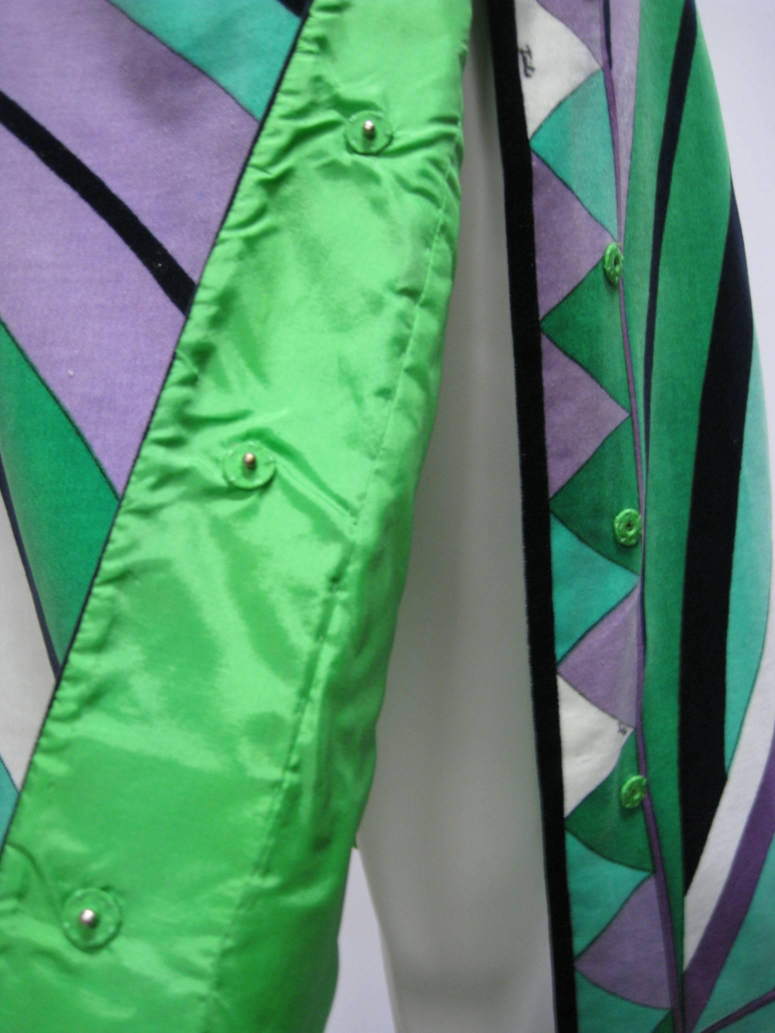 Emilio Pucci Geometric Velvet Wrap Skirt In Good Condition In Oakland, CA