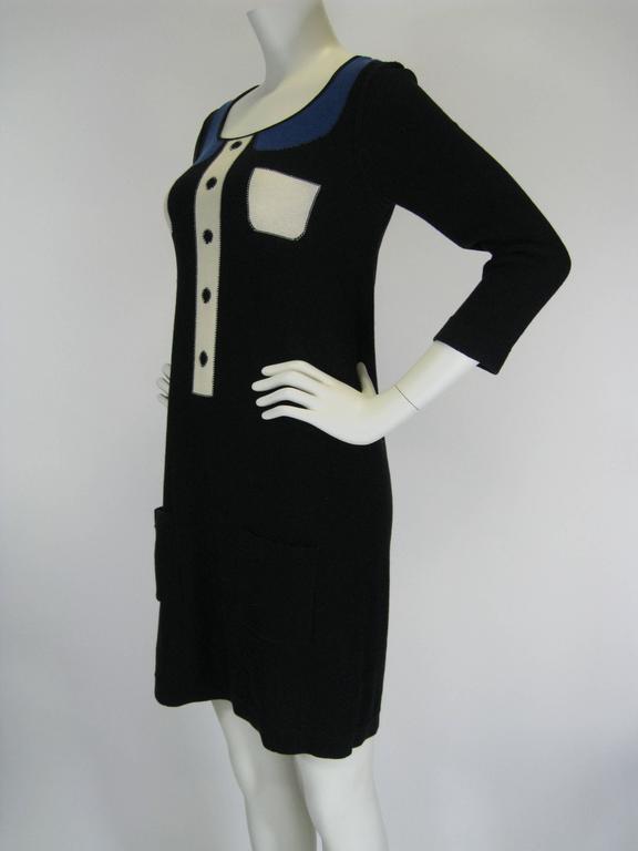 1990s Sonia Rykiel Knit Velour Jumper Dress