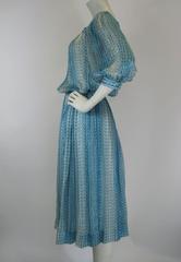 Jean Patou Silk Chiffon Print Dress