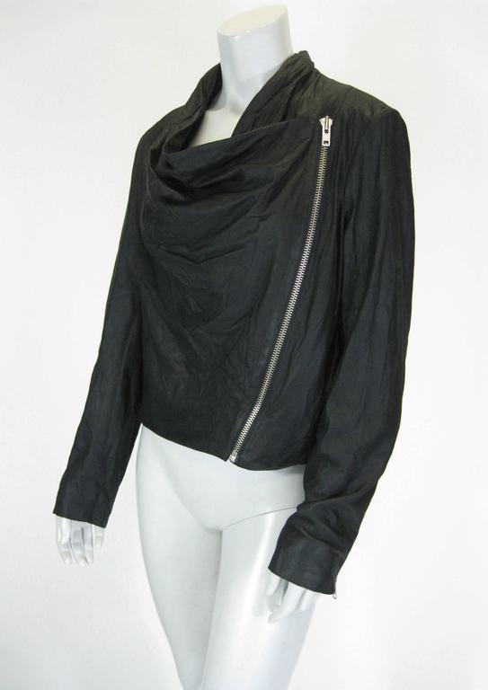 Helmut Lang Black Lambskin Leather Jacket For Sale at 1stDibs | helmut lang  tag, helmut lang leather jacket