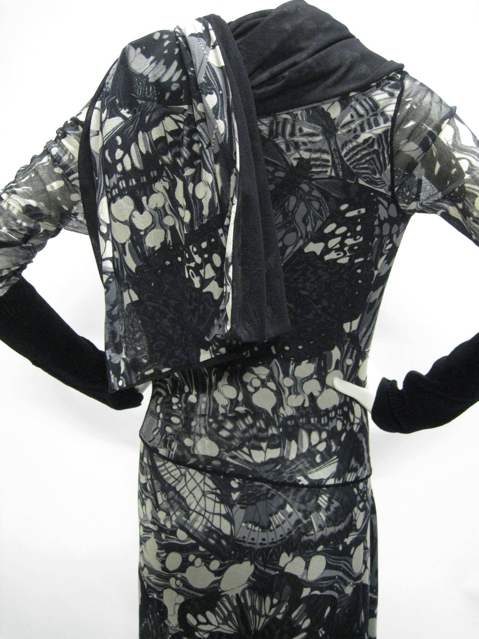 Jean Paul Gaultier Mesh Butterfly Convertible Dress 4