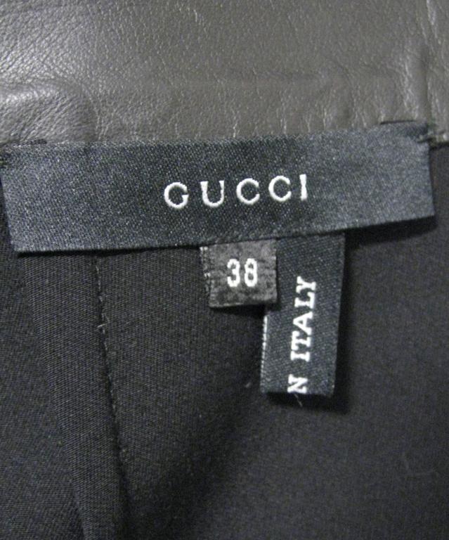 Gucci Black Wool and Leather Pencil Skirt For Sale at 1stDibs | gucci ...