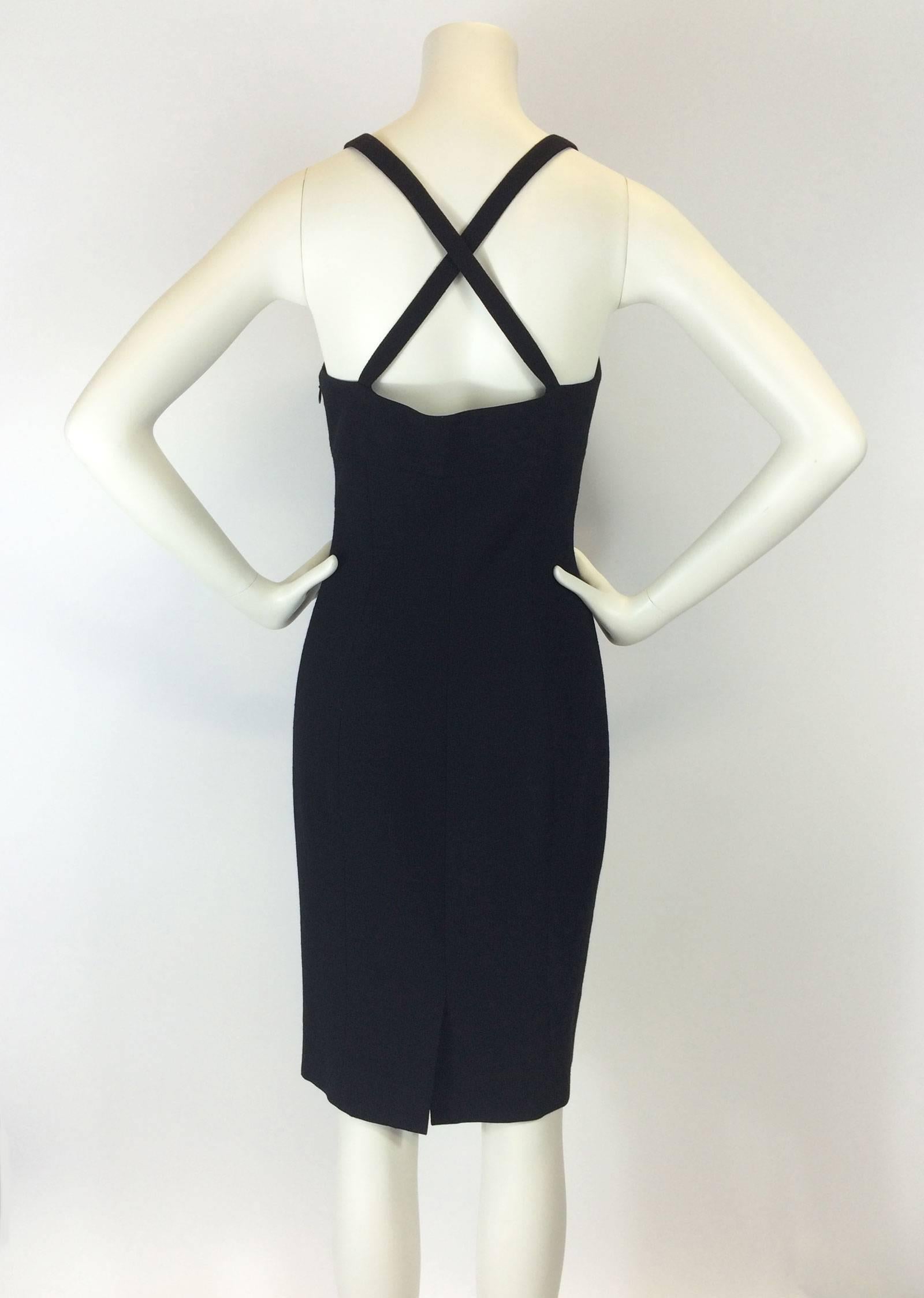 Gianni Versace Black Bodycon Cocktail Dress In Excellent Condition In Oakland, CA