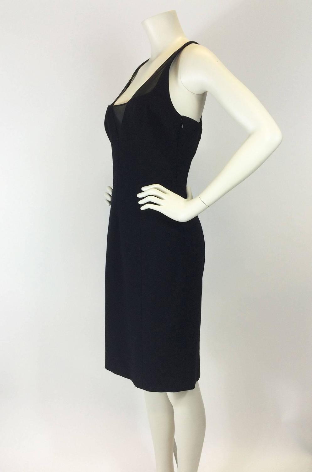 Gianni Versace Black Bodycon Cocktail Dress at 1stdibs