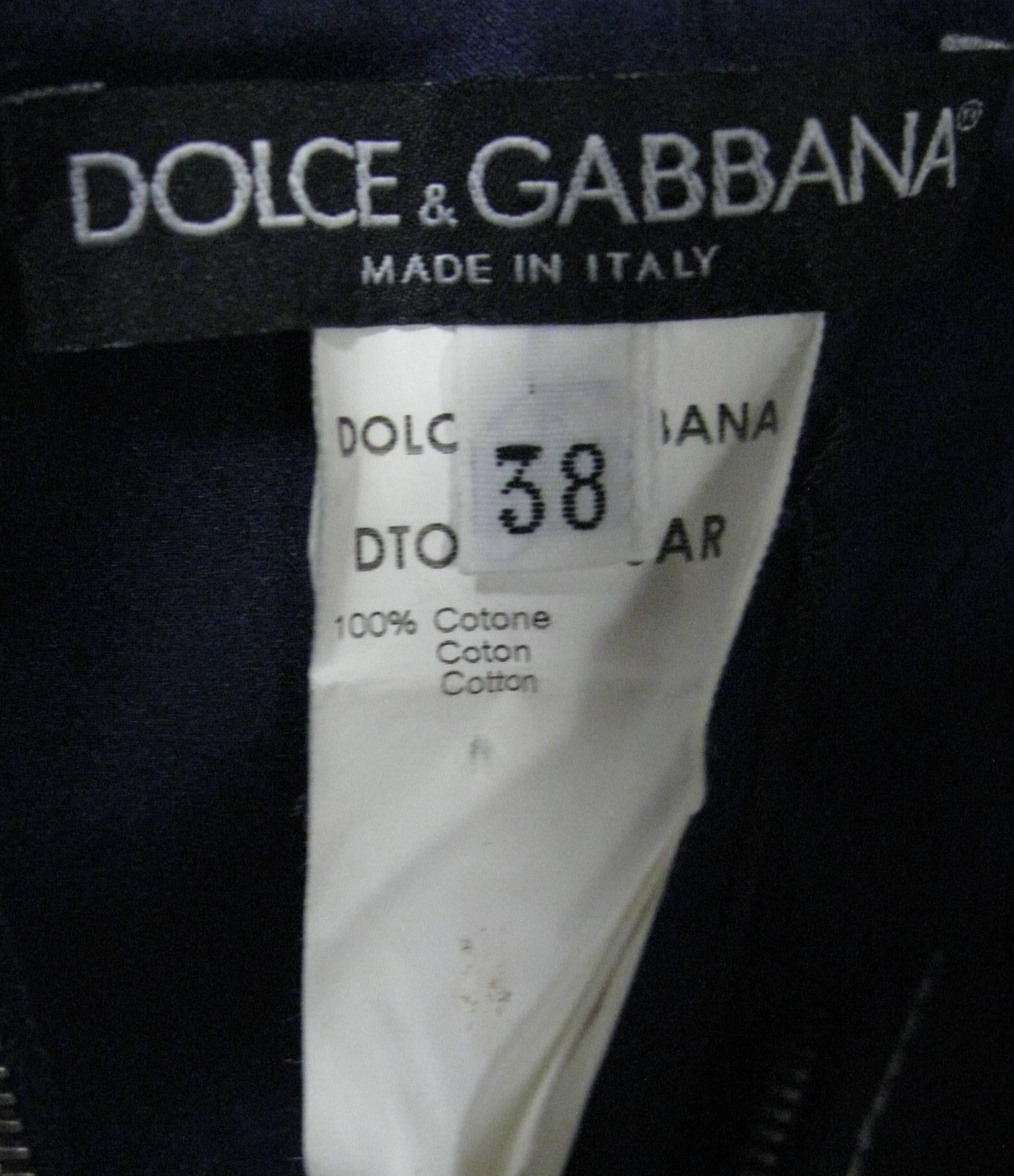Dolce & Gabbana Denim Pin Stripe Lace Up Corset 1