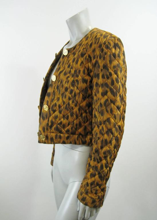 Moschino Pret-A-Porter Quilted Leopard Print Jacket at 1stDibs ...