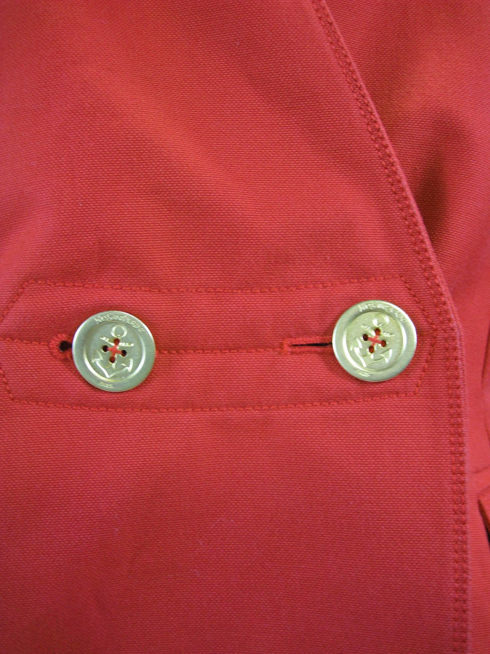 red puff sleeve jacket