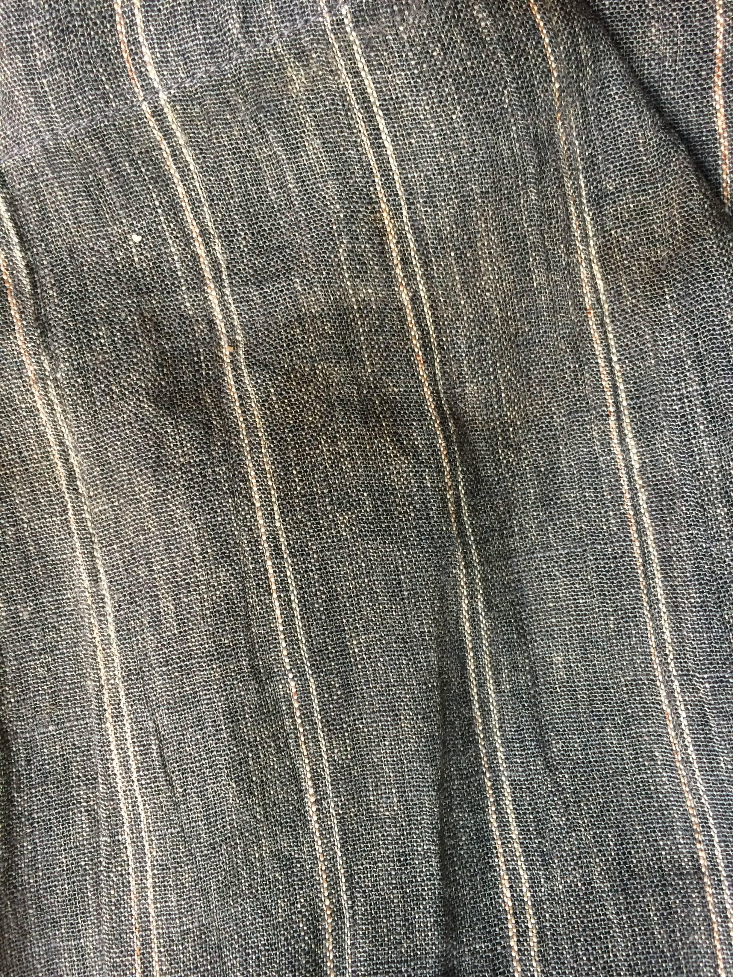 Issey Miyake Linen Striped Draped Open Jacket 4
