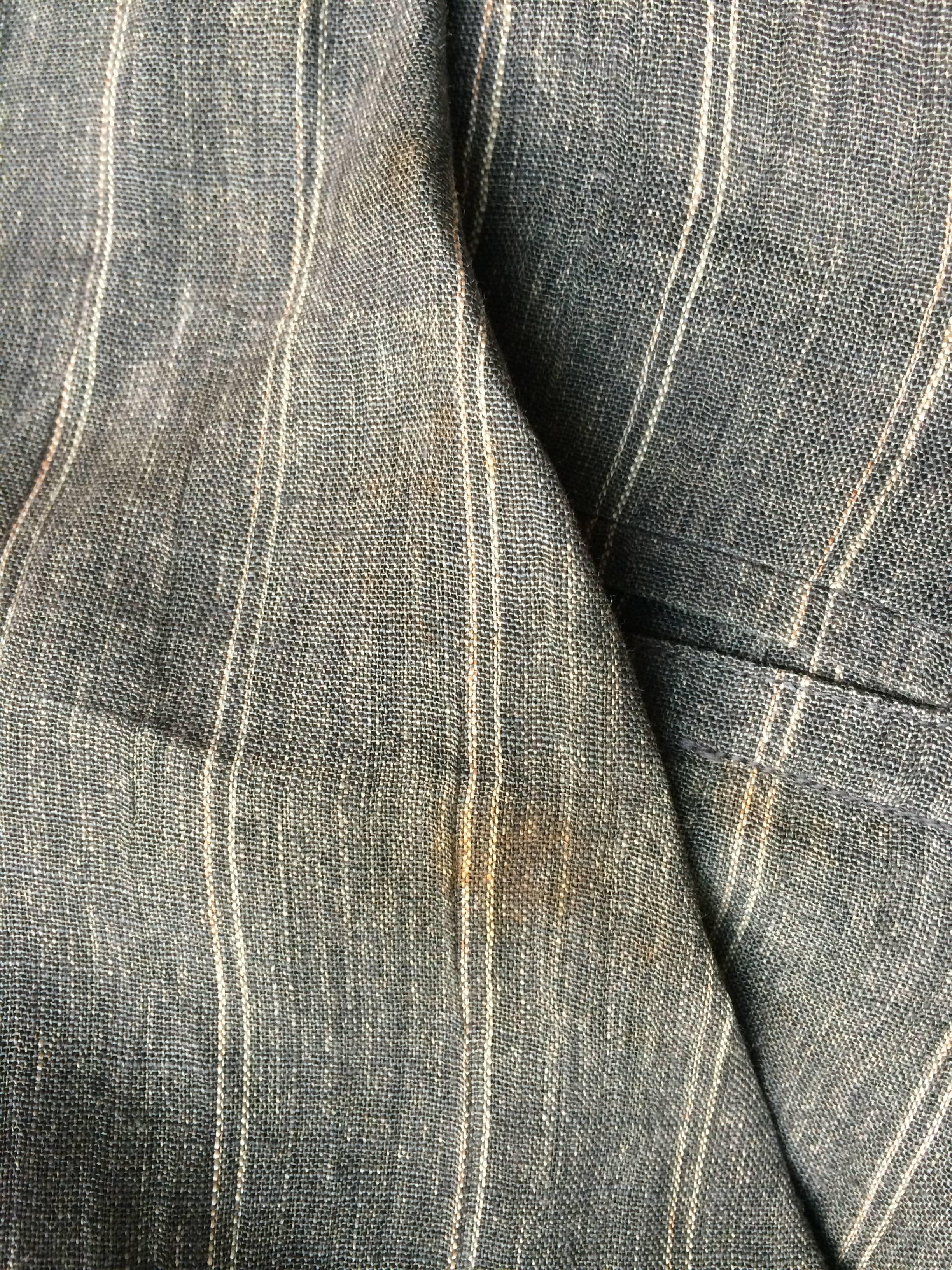 Issey Miyake Linen Striped Draped Open Jacket 5