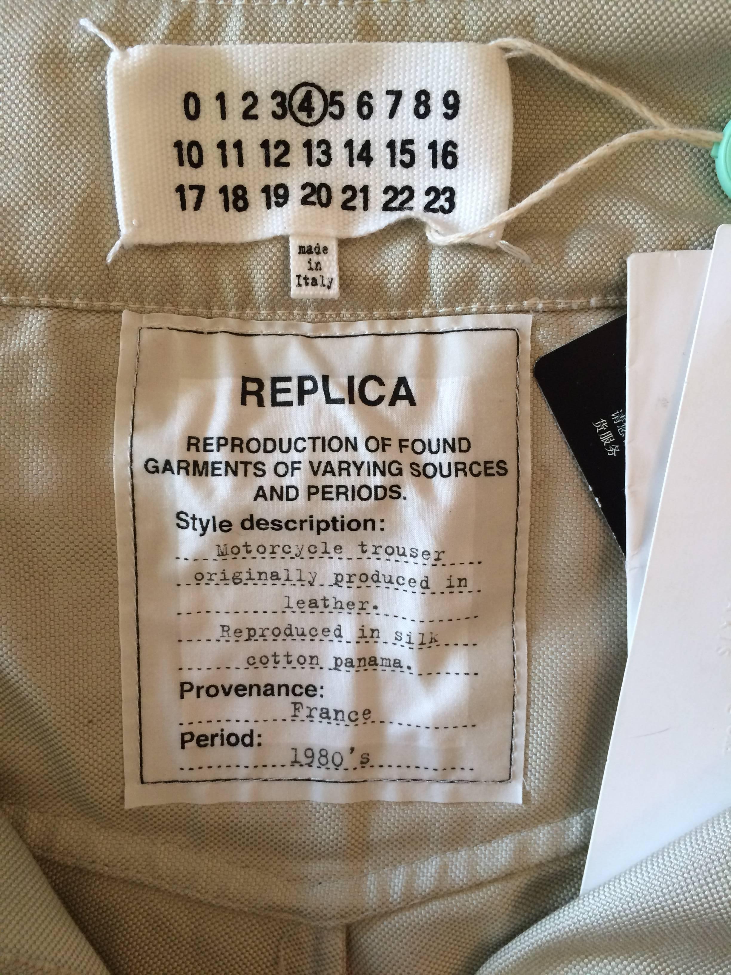 Maison Martin Margiela MM4 Replica Motorcycle Trousers In New Condition In Oakland, CA